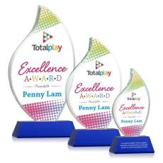 Employee Gifts - Odessy Vividprint Blue on Newhaven Flame Crystal Award