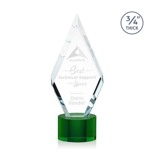 Corporate Awards - Richmond Green on Marvel Base Diamond Crystal Award