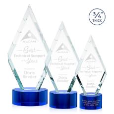 Employee Gifts - Richmond Blue on Marvel Base Diamond Crystal Award