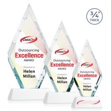 Employee Gifts - Richmond Full Color White on Newhaven Diamond Crystal Award