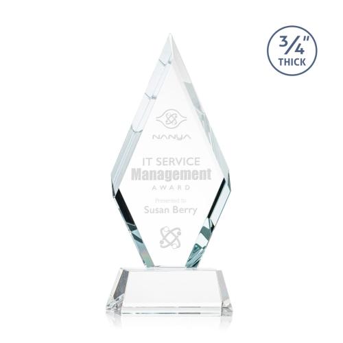 Corporate Awards - Richmond Clear on Newhaven Base Diamond Crystal Award