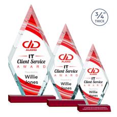 Employee Gifts - Richmond Full Color Red Diamond Crystal Award