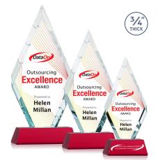Employee Gifts - Richmond Full Color Red on Newhaven Diamond Crystal Award