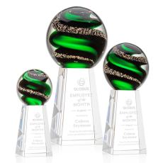 Employee Gifts - Zodiac Spheres on Novita Base Glass Award