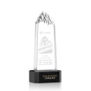 Himalayas Tower on Base Black Obelisk Crystal Award