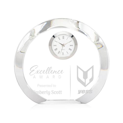 Corporate Recognition Gifts - Crystal Gifts - Oslo Clock