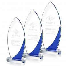 Employee Gifts - Harrah Blue Arch & Crescent Crystal Award