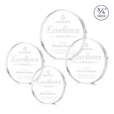 Gainsborough Clear Circle Crystal Award - Corporate Recognition Gifts