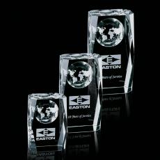 Employee Gifts - Falkirk Globe Obelisk Crystal Award