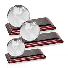 Employee Gifts - Globe Spheres on Albion Crystal Award