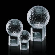 Employee Gifts - Bellevue Golf Spheres Crystal Award