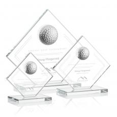 Employee Gifts - Barrick Golf Clear Spheres Crystal Award