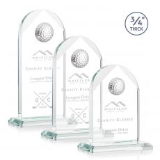 Employee Gifts - Blake Golf Starfire Arch & Crescent Crystal Award