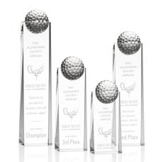 Dunbar Golf Obelisk Crystal Award - Golf Awards