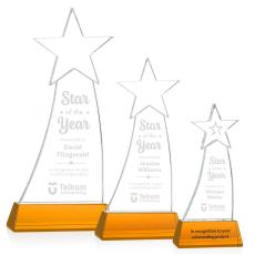 Employee Gifts - Manolita Amber Star Crystal Award