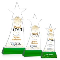 Employee Gifts - Manolita Full Color Green Star Crystal Award