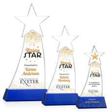 Employee Gifts - Manolita Full Color Blue Star Crystal Award