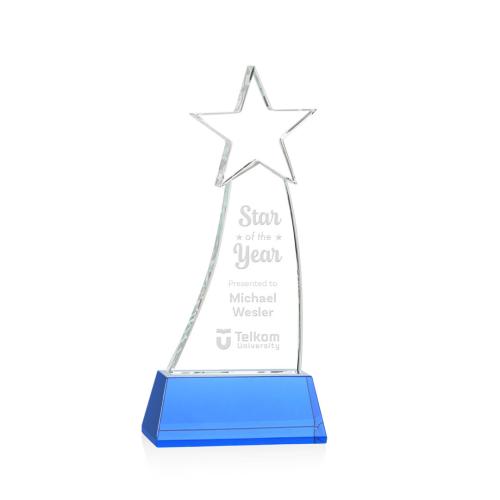 Corporate Awards - Manolita Sky Blue Star Crystal Award