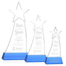 Employee Gifts - Manolita Sky Blue Star Crystal Award