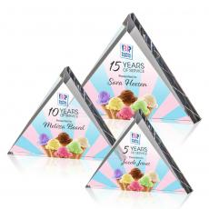 Employee Gifts - Tideswell Full Color Pyramid Crystal Award
