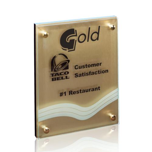 Corporate Awards - Award Plaques - Kingston - Metallic Gold