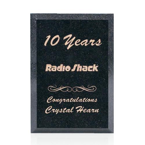 Corporate Awards - Employee Awards - Employee of the Year Plaques - Granite - Black