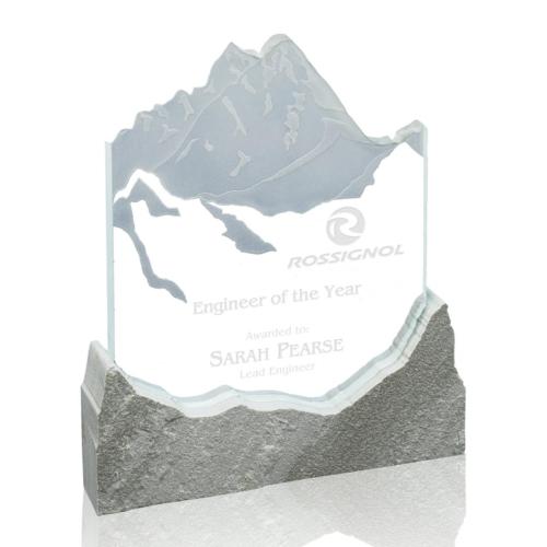 Corporate Awards - Glass Awards - Caldera Starfire/Sandstone Peak Crystal Award