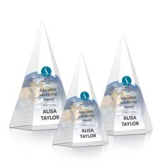 Baum Peak Full Color Pyramid Crystal Award - Full Color Awards