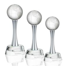 Willshire Globe Clear Spheres Crystal Award - Crystal Globe Awards 