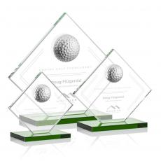 Employee Gifts - Barrick Golf Green  Spheres Crystal Award