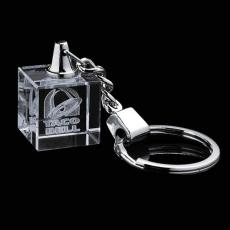 Employee Gifts - Key Chain (Cube) 3D Crystal Award