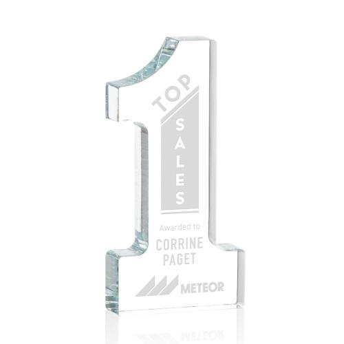 Corporate Awards - Crystal Awards - Number 1 Number Crystal Award