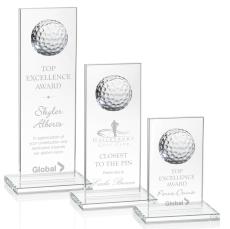 Sarnia Golf Clear Rectangle Crystal Award - Crystal Awards