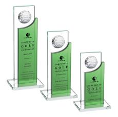 Redmond Golf Green Rectangle Crystal Award - Crystal Awards