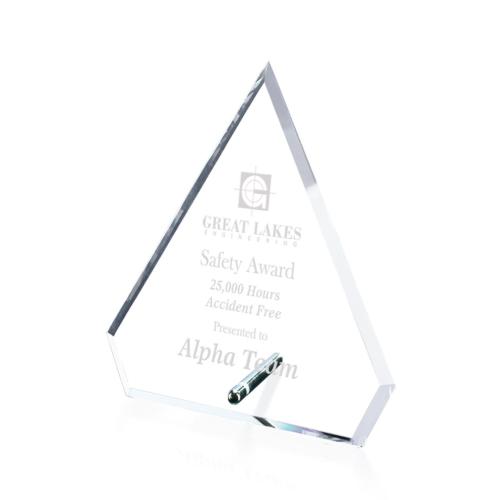 Corporate Awards - Crystal Awards - Metal and Crystal Awards - Windsor Chrome Diamond Crystal Award