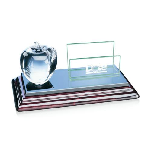 Corporate Recognition Gifts - Executive Gifts - Sommerville Cardholder - Clear Apple