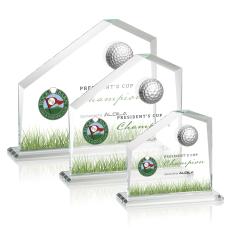 Andover Full Color Golf Clear Peak Crystal Award - Full Color Awards