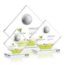 Barrick Golf Full Color Clear Spheres Crystal Award - Full Color Awards