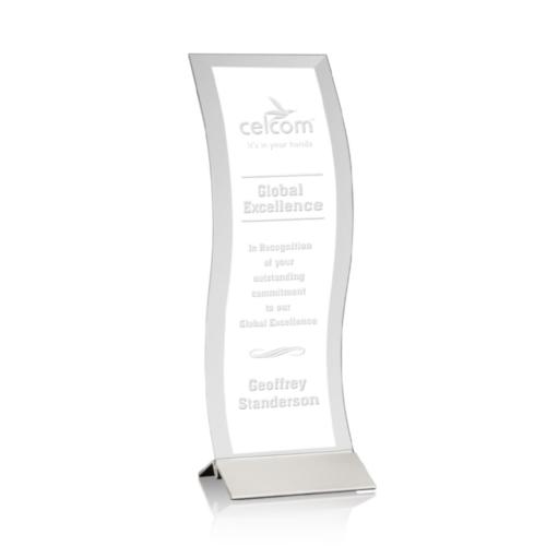Corporate Awards - Crystal Awards - Crystal Pillar Awards - Vail Silver Obelisk Crystal Award