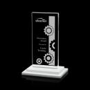 Santorini White Rectangle Crystal Award