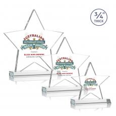 Employee Gifts - Chippendale Full Color Clear Star Crystal Award