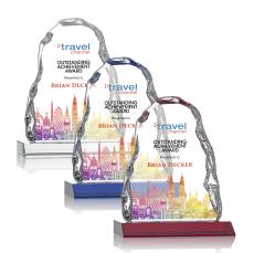 Carling Iceberg Full Color Crystal on Base Award - Crystal Awards