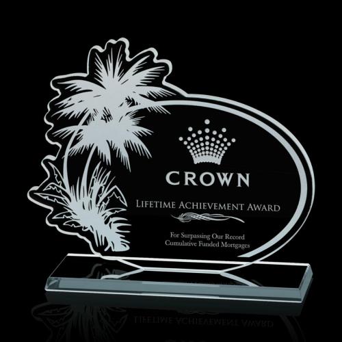 Corporate Awards - Glass Awards - Tropics Abstract / Misc Crystal Award