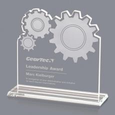 Employee Gifts - Dawes Gear Abstract / Misc Crystal Award