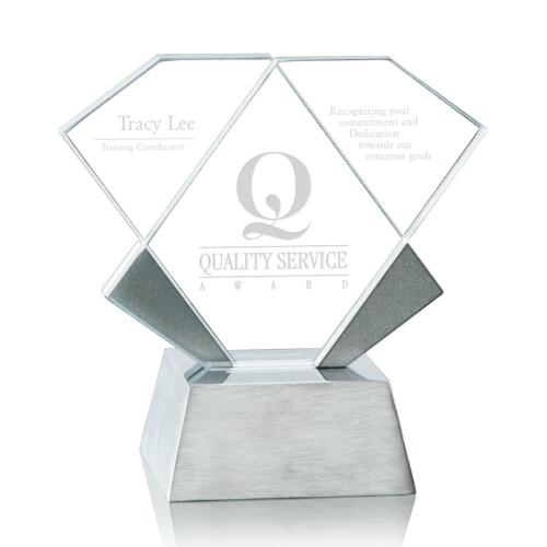 Corporate Awards - Glass Awards - Bawden Starfire/Aluminum Crystal Award