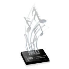Employee Gifts - Music Notes Abstract / Misc Glass Award