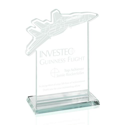 Corporate Awards - Glass Awards - Jet Fighter Abstract / Misc Glass Award