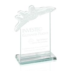 Employee Gifts - Jet Fighter Abstract / Misc Glass Award