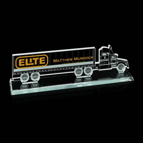 Corporate Awards - Glass Awards - Transport Truck Abstract / Misc Glass Award