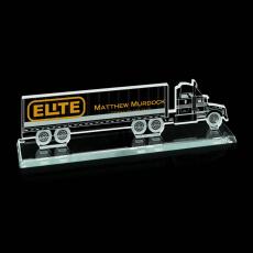 Employee Gifts - Transport Truck Abstract / Misc Glass Award